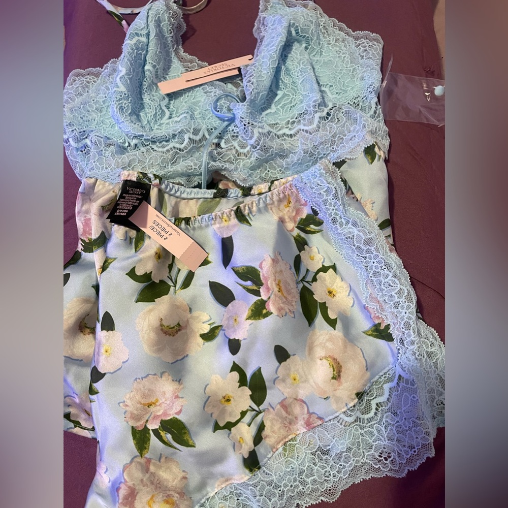 Brand new Victoria secret cami set in blue